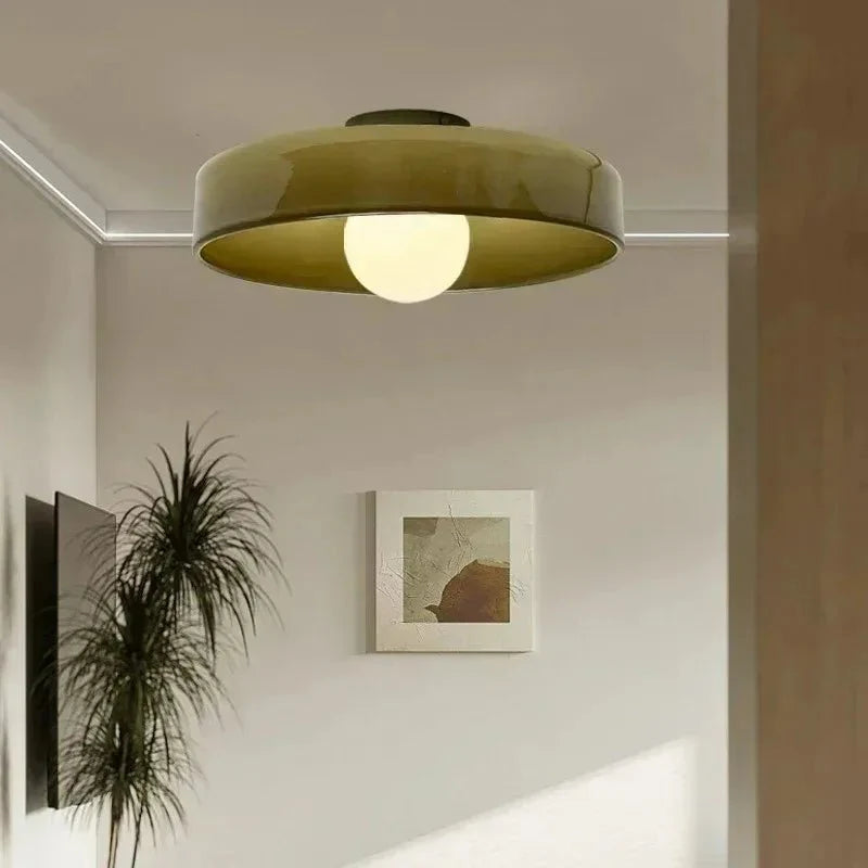 Ceiling Light Glass Shade 12 in Modern Kitchen Living Room Bedroom LED Fixture | Thomler