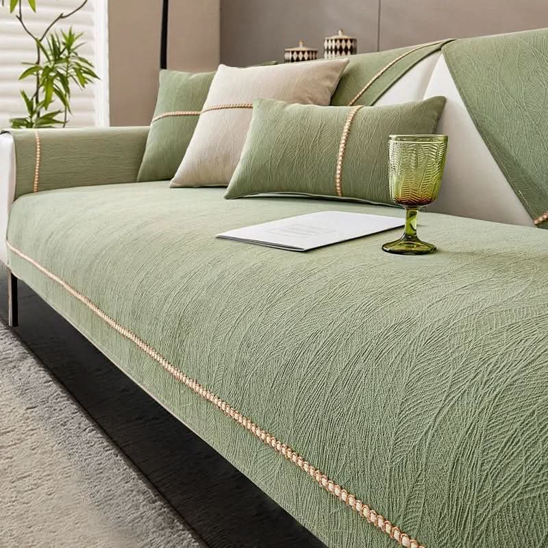 Sofa Cover Linen 84 in x 84 in Elegant Living Room Protection Non-Slip Stretch Slipcover | Thomler